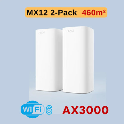Tenda AX3000 WiFi 6 Mesh Router – EX/MX12 | 2.4G + 5GHz | Full Gigabit | Signal Repeater