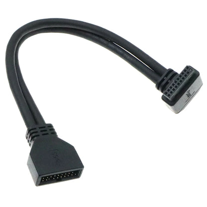 CableCC 90° USB 3.0 20-Pin Motherboard Extension Cable – Straight/Left/Right/Up/Down, 0.2m