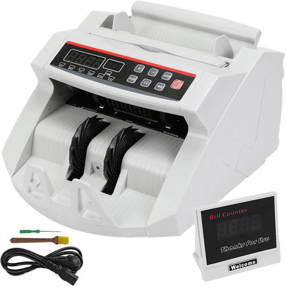SucceBuy Money Counter 1000pcs/min – UV & MG Fake Banknote Detector, Euro