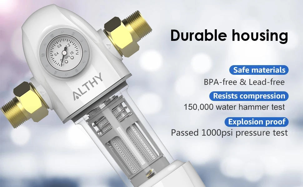 ALTHY PRE-AUTO2 Whole House Backwash Prefilter – Auto Self-Cleaning Sediment Filter