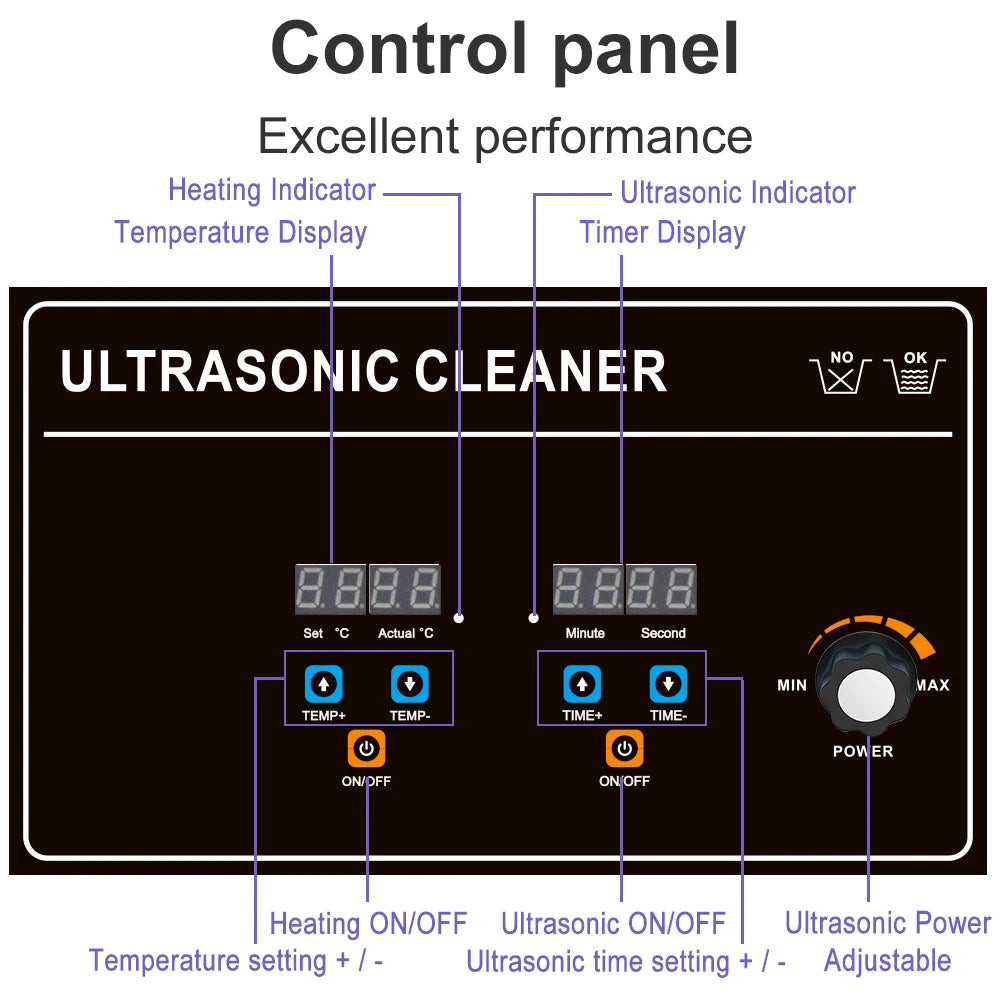 Ultrasonic Bath Cleaner 3–30L 220V – Dental & Industrial Washing Machine