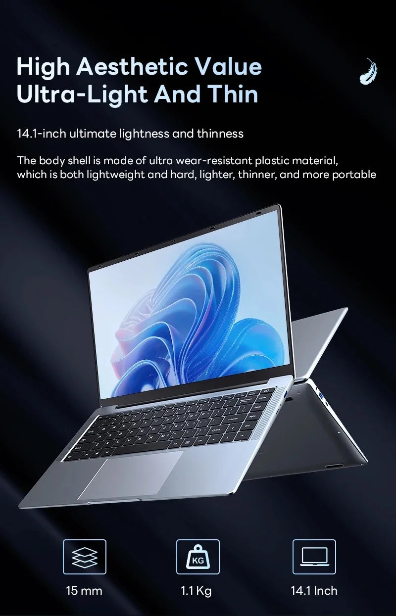 2026 Portable Laptop – Intel Core i7 8650U, 12GB RAM, up to 2TB SSD, Windows 11