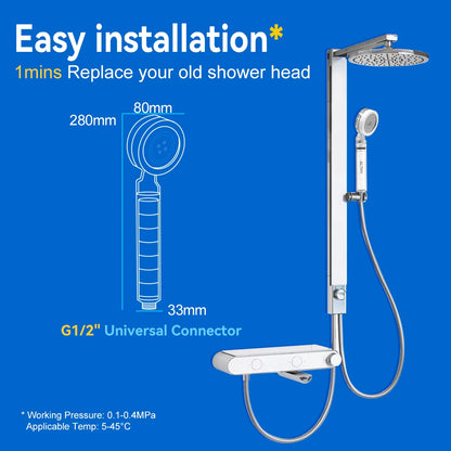 ALTHY High Pressure SPA Handheld Shower Head with Water Filter