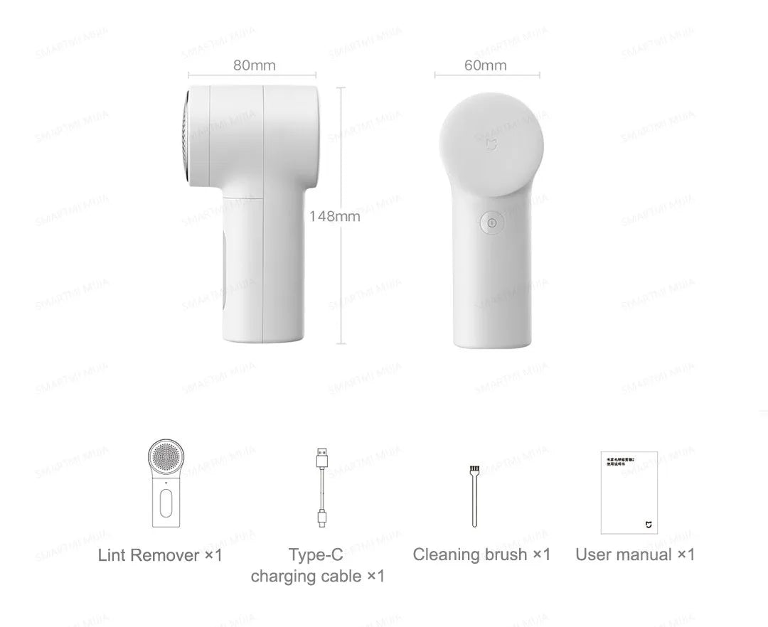 MIJIA Lint Remover 2 – Fabric Shaver with 6-Blade, 180min Battery, USB Rechargeable