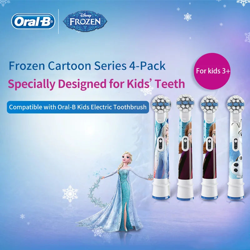 Oral-B Compatible Children's Electric Toothbrush Replacement Heads – 4pcs Set | DB4510K D10 D12K D100K Series