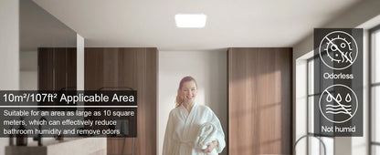 Bathroom Exhaust Fan with LED Light 110 CFM – 3 Color Temps, 1000LM, Ultra Quiet 2.5 Sones
