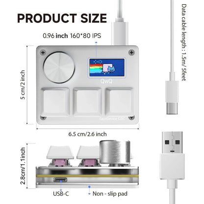 SayoDevice O3C Rapid Trigger Magnetic Switch Keyboard – RGB, Volume Knob, DJMAX/SDVX/Geometry Dash