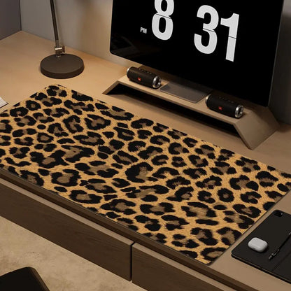 Leopard XXL Gaming Mouse Pad – Rubber Deskmat, Kawaii Anime Design, Multiple Sizes
