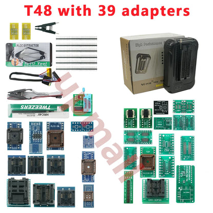 XGecu T48 (TL866-3G) Universal Programmer – 39 Adapters, 31000+ ICs, SPI/NAND/eMMC