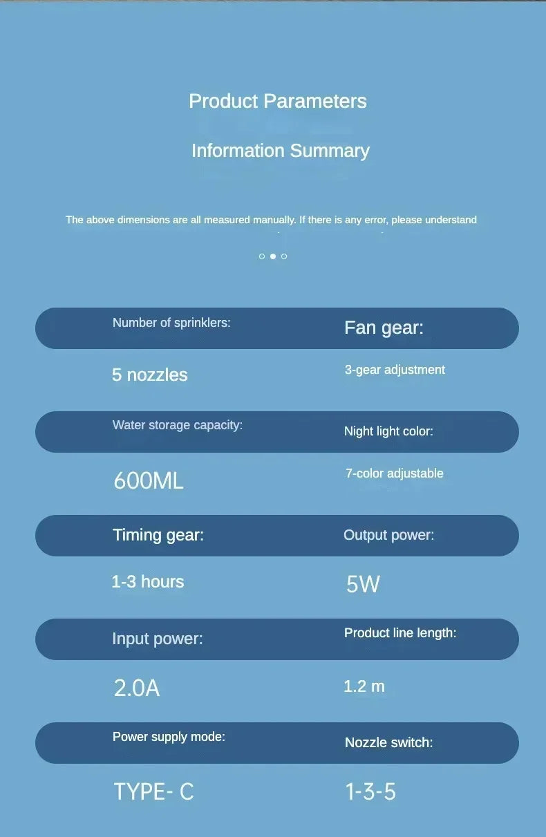 Xiaomi MIJIA Portable Air Cooler Fan | USB Mini Air Conditioner | Humidifier | LED Night Light | Desktop Cooling