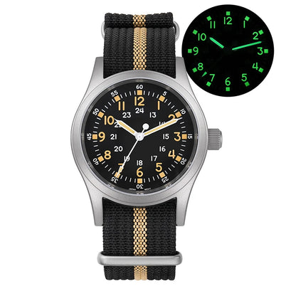 Militado ML05 Vintage Field Watch – 38mm, VH31 Sweep, Sapphire AR Crystal, Luminous