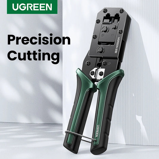 UGREEN RJ45 Crimper Tool NW136 | CAT6/7 Ethernet Cable Crimping Pliers | Cutter & Stripper | 8P/6P