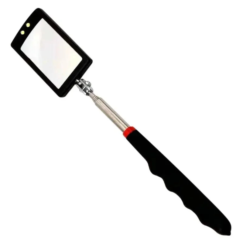 Telescopic LED Inspection Mirror | 360° Extending Mechanic Tool for Hard-to-Reach Areas