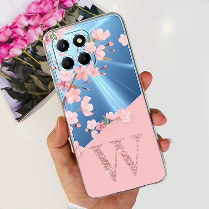 Clear silicone case for Honor 70 Lite by R.E.D. Shopping, soft transparent TPU cover protecting the phone from scratches and impacts.