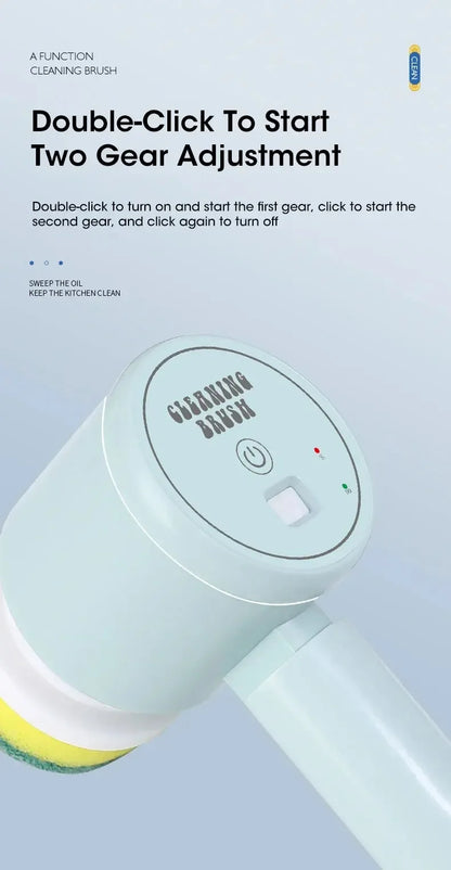 Electric Cleaning Brush | Multifunctional Rotary Scrubber for Kitchen, Bathroom & Balcony