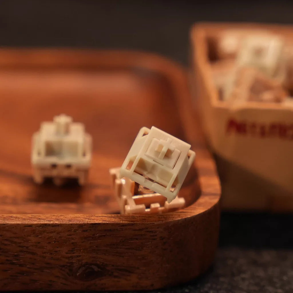 HMX Sandstorm Mechanical Keyboard Switches – 5-Pin, 37g/42g/50g Tactile, Pre-Lubed
