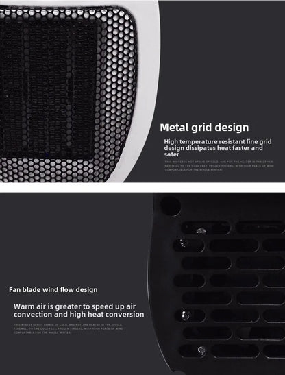 Eco Plug-In Electric Wall Heater — Energy Efficient, Low Noise, Portable Indoor Space Heater