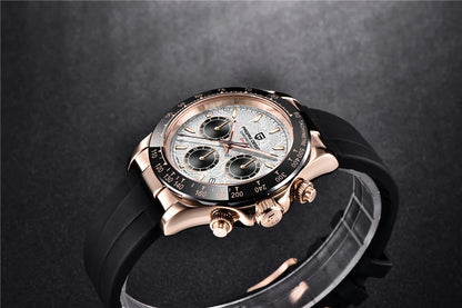 PAGANI DESIGN Men's Luxury Chronograph Watch – 100M Waterproof, Quartz Sport Wristwatch, Gift