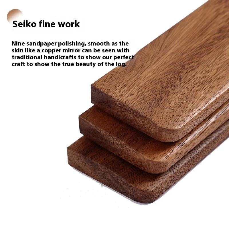Walnut Wood Mechanical Keyboard Wrist Rest — Ergonomic Palm Pad, 87/98/104/108 Key