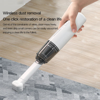 Portable Handheld Vacuum Cleaner – Wireless Charging, Metal Filter, 50W, Car & Home