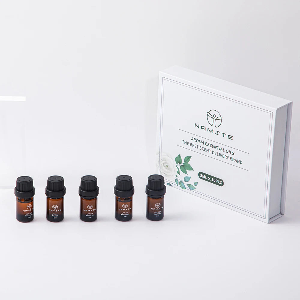 100% Pure Essential Oil Set 10x5ml – Hotel, Floral, Perfume & Mix Scents for Aroma Diffuser