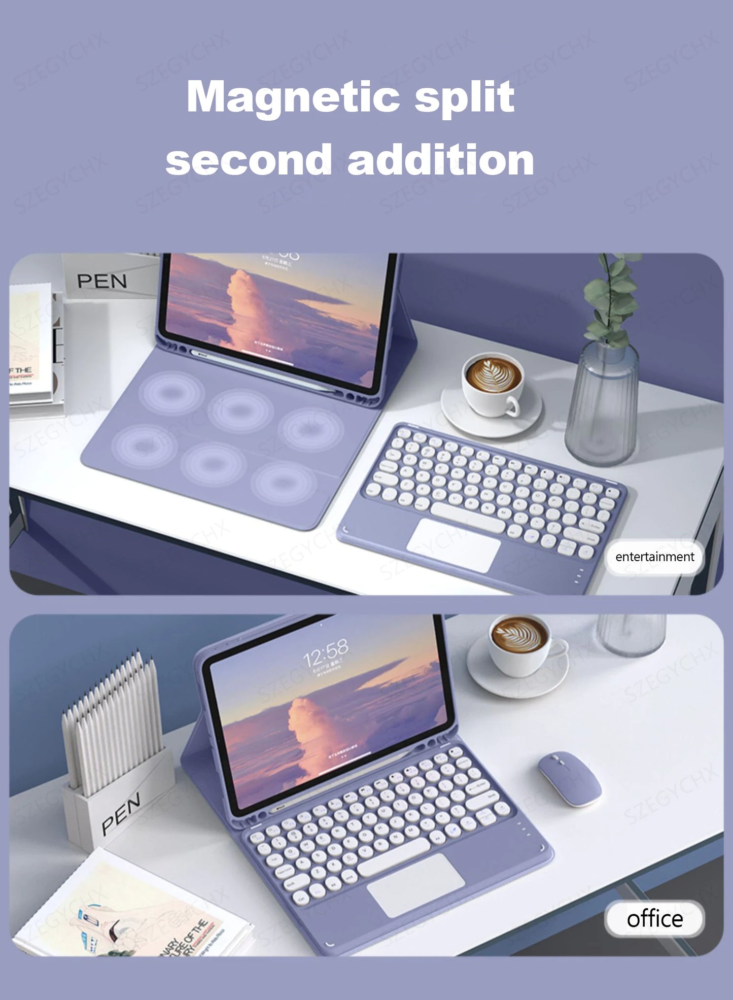 Bluetooth Keyboard & Mouse Case for iPad – Pro, Air, 10th Gen, Mini