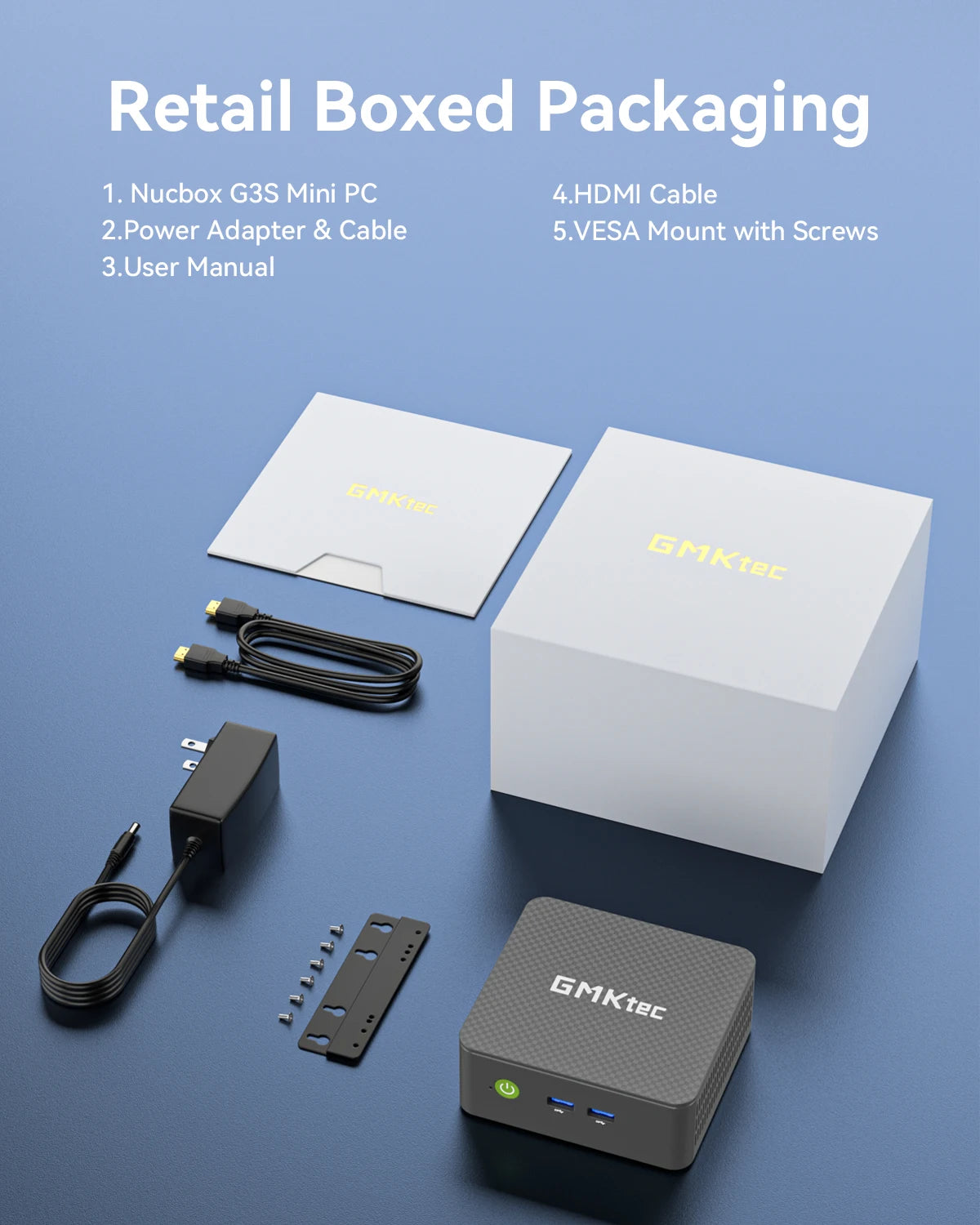 GMKtec G3S Mini PC – Intel Alder Lake N95, 8GB DDR4, 128/256GB SSD, WiFi 5, BT 5.0, Windows 11 Pro