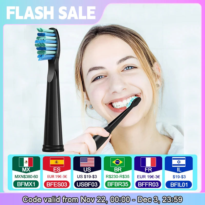 Fairywill Electric Toothbrush Replacement Heads – 5/10/20 Pcs, Teeth Whitening Compatible