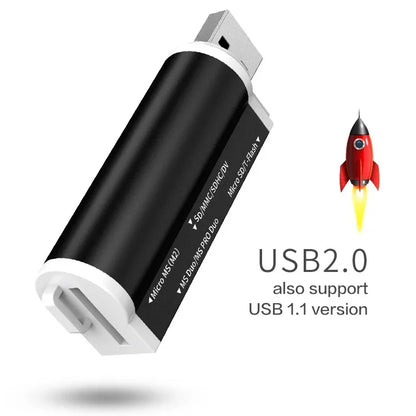 All-in-One USB 2.0 Card Reader – SD, TF, Micro SD, MMC, MS Pro