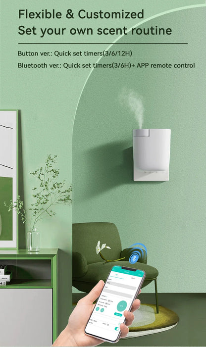 PDQ Plug-In Waterless Aroma Diffuser – Bluetooth Essential Oil Scent Machine