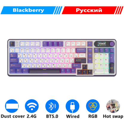 RK Royal Kludge S98 Wireless Mechanical Keyboard – 98 Key, Hot-Swap, TFT Screen, BT5.0/2.4G/USB-C