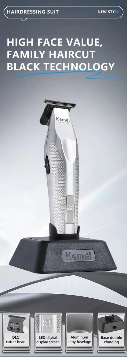Kemei KM-3023 Professional Hair Clipper – 0mm Rechargeable Trimmer