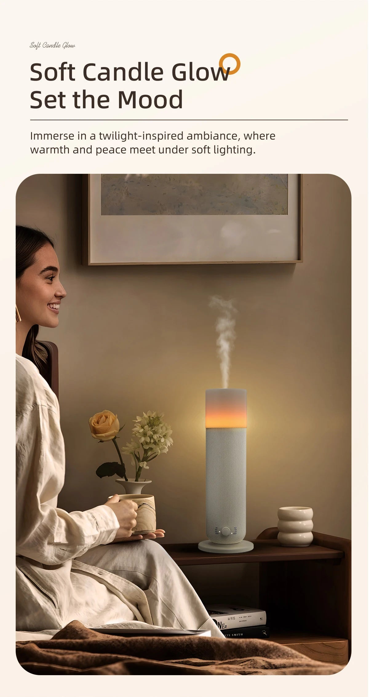 NAMSTE 120ml Tower Scent Diffuser | Bluetooth Control | Electric Fragrance Machine | Home & Hotel | EU Plug
