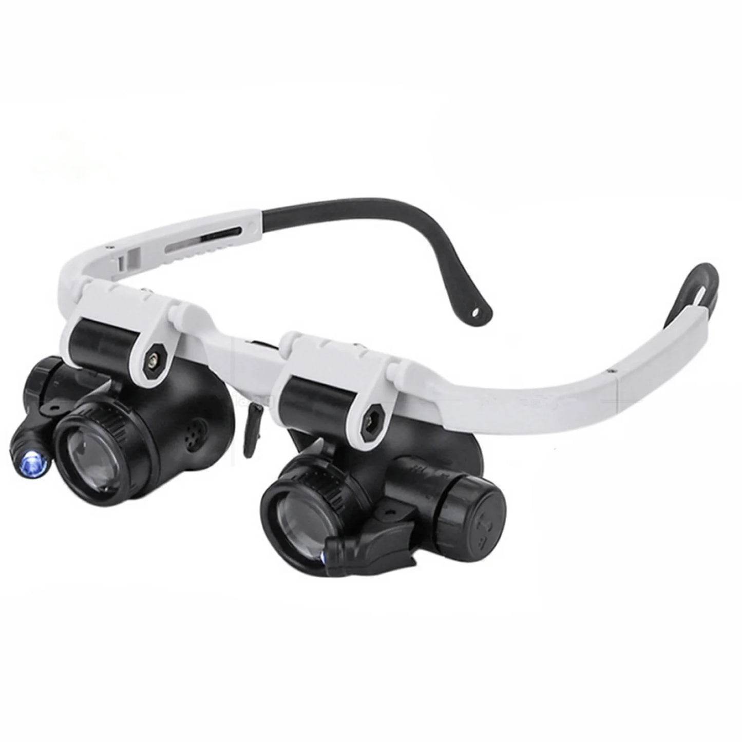 8X 15X 23X Adjustable Dual Lens Jeweler Loupe – Crystal Acrylic Eye Magnifier