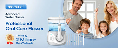 Home Water Flosser 600ml | 10 Pressure Settings | 6 Nozzles | EU Plug | Professional Oral Irrigator
