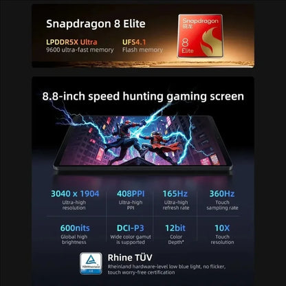 Lenovo Legion Y700 4th Gen | Snapdragon 8 Elite | 8.8" 165Hz | 7600mAh | 68W | Gaming Tablet 2025
