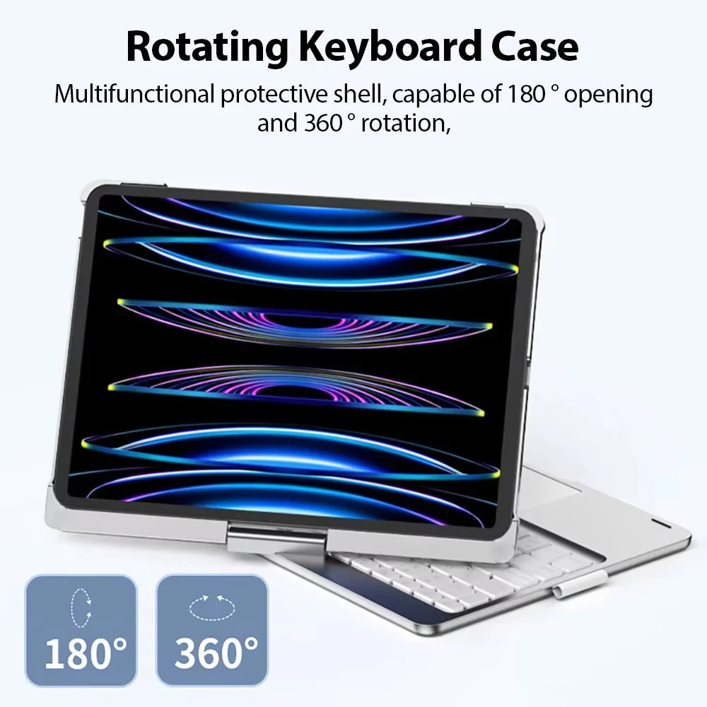 Magic Keyboard Case for iPad – Air 11/13, Pro 11/12.9, iPad 10th/7th-9th Gen, Backlit