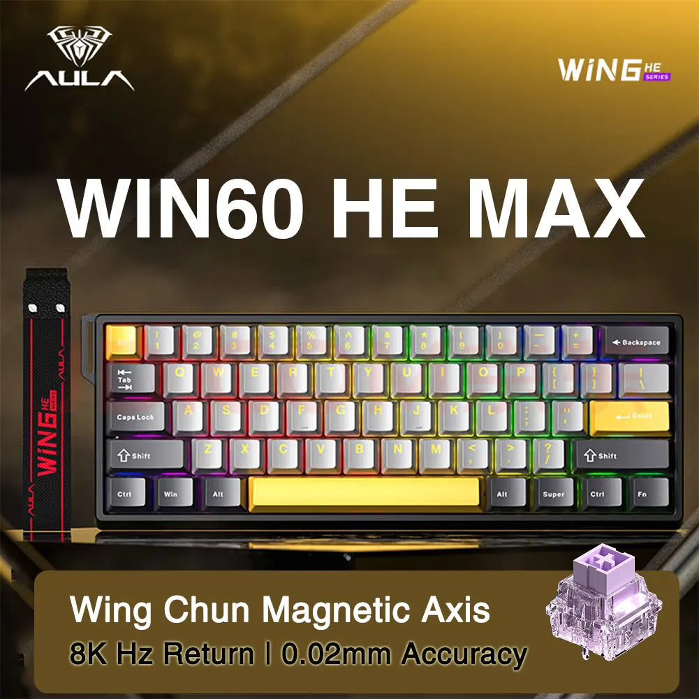 AULA WIN60 / WIN68 HE Gaming Keyboard – Rapid Trigger, RGB, Hotswap