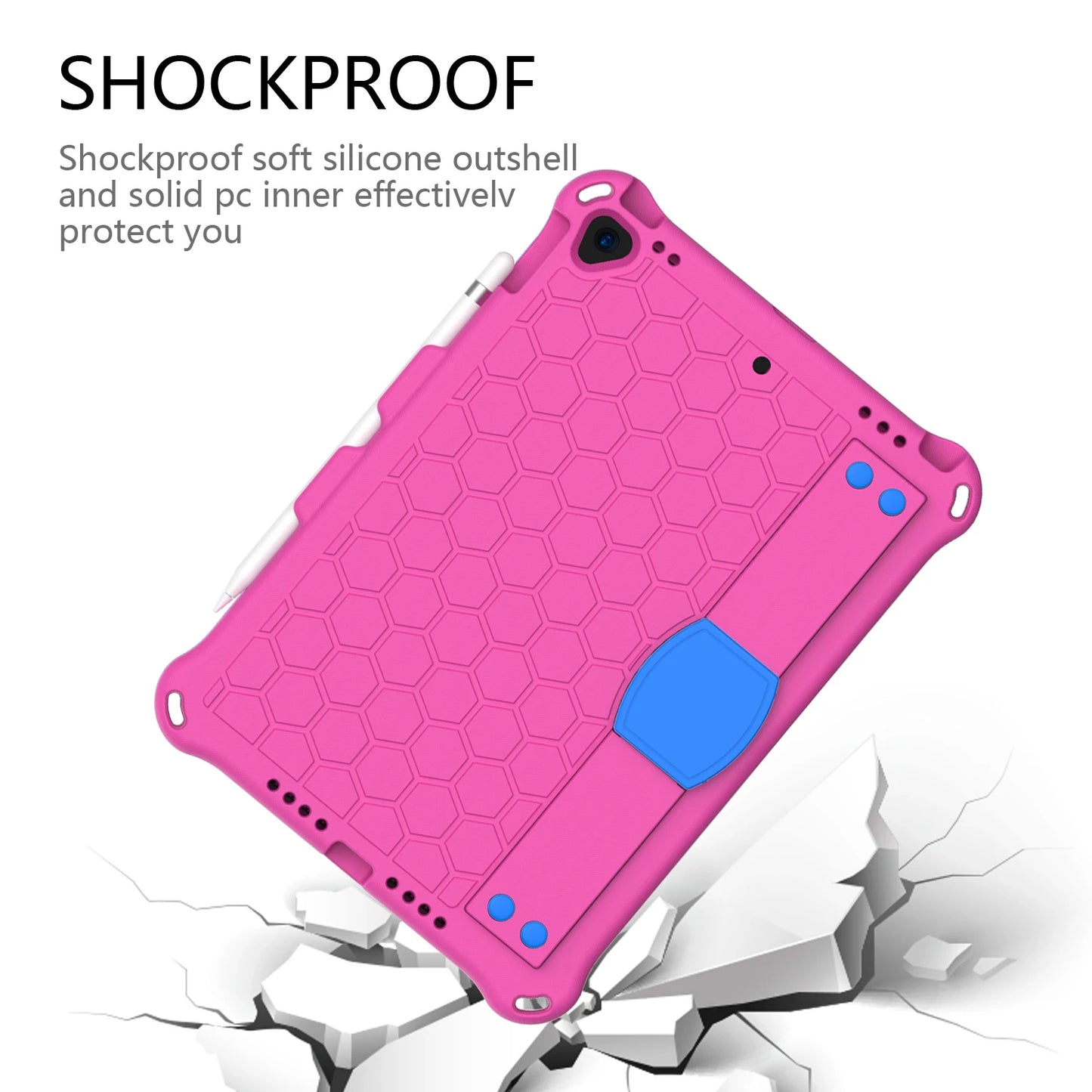 Shockproof iPad Case with Hand Strap & Stand – Fits iPad 10.9, Pro 11, Mini, Air & More