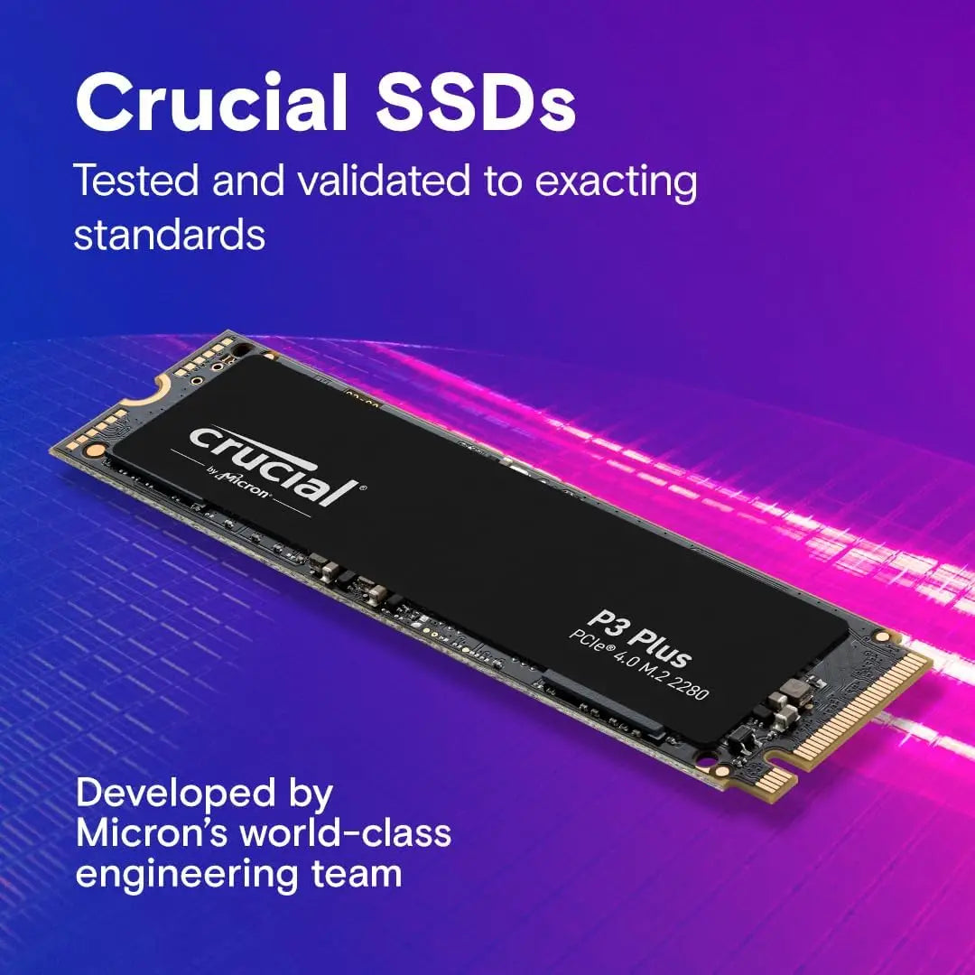Crucial NVMe SSD M.2 2280 | P3 Plus / P310 / T500 / P510 | PCIe Gen4 | 500GB–2TB