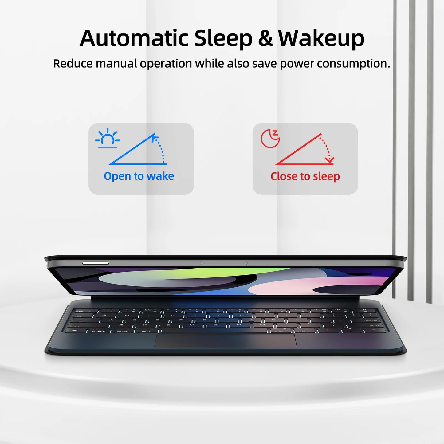 GOOJODOQ Magic Keyboard Case with Touchpad for iPad Pro 11" M4 / Air 4/5/6 (2020–2024)