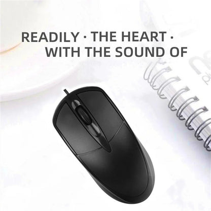 Wired USB Optical Mouse – Ergonomic Design, 1000 DPI, for PC, Laptop, Office & Home