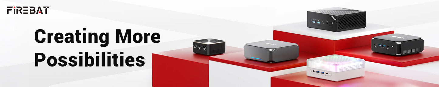 FIREBAT R3 Mini PC AMD Ryzen 3 4300U | 16GB RAM | 512GB SSD | WiFi 6 | 3×4K | Windows 11