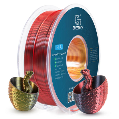 Geeetech Tri-Color Silk PLA Filament 1.75mm – 1KG Spool, Vacuum Packed