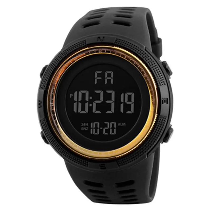 Military LED digital watch by R.E.D. Shopping with luminous display, multifunction sports features, suitable for men, teens, and kids.