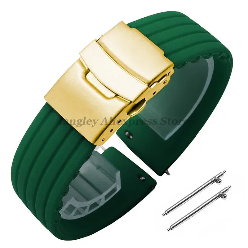 Quick Release Silicone Watch Strap 18–24mm – For Huawei, Seiko, Omega, Fossil & More