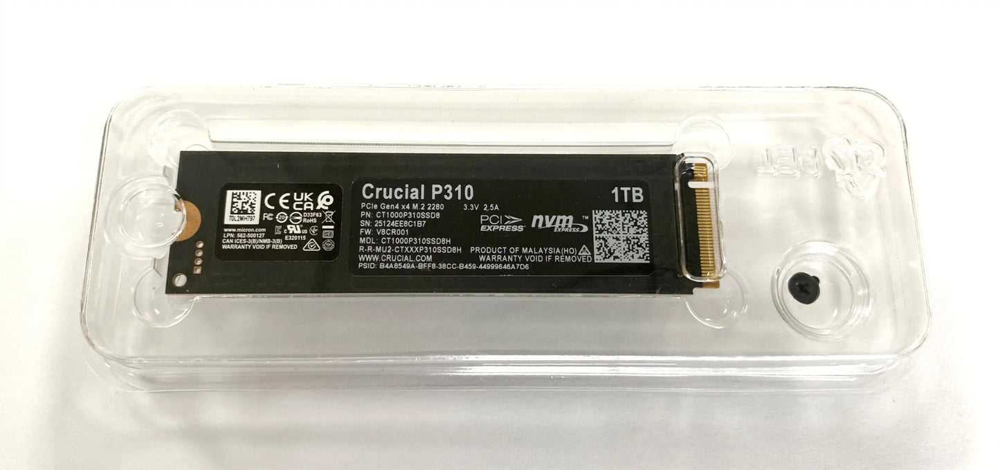 Crucial NVMe SSD M.2 2280 | P3 Plus / P310 / T500 / P510 | PCIe Gen4 | 500GB–2TB