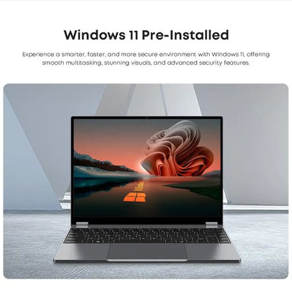 CHUWI FreeBook 2-in-1 Laptop – Intel N150, 13.4" 2.5K Touch, 16GB LPDDR5, 512GB SSD, WiFi 6, BT 5.2