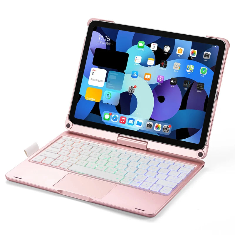 Bluetooth Magic Keyboard Case for iPad Pro 11 / Air – Backlit, Multi-Language, Trackpad