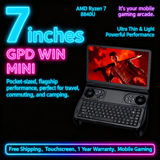 GPD WIN Mini 2025 — AMD AI 9 HX 370, 7" Handheld Gaming PC, 32/64GB RAM, Up to 2TB SSD